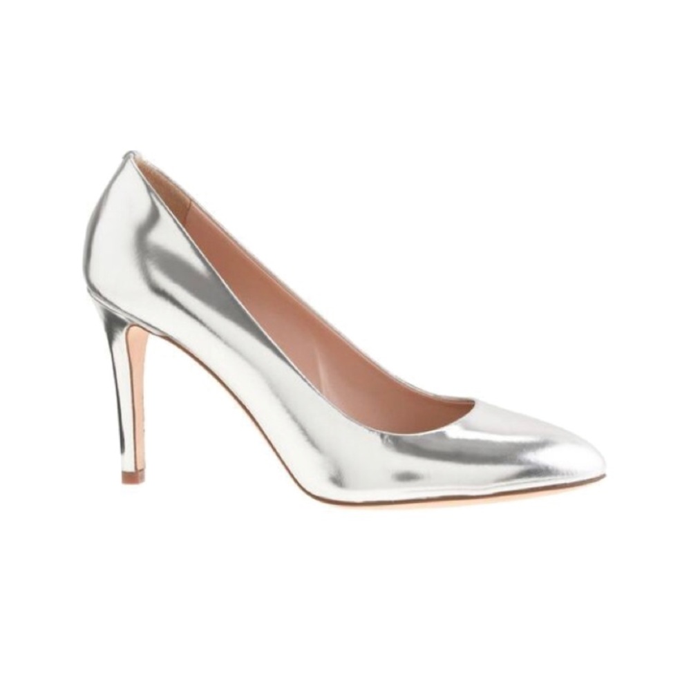 J. Crew Metallic Silver Miri Pumps